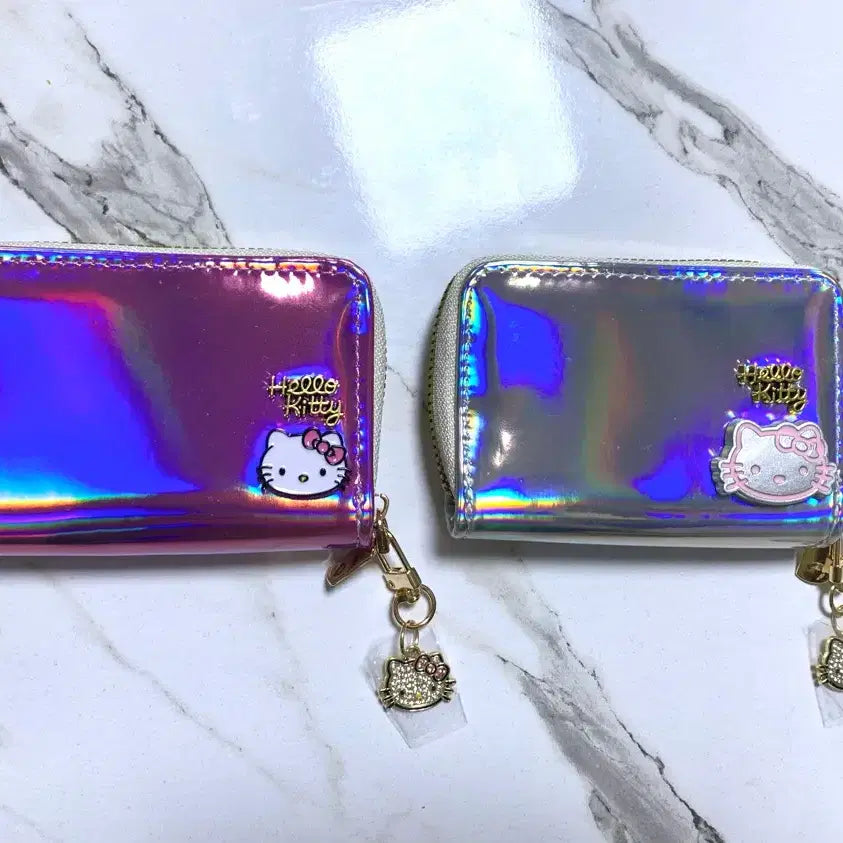 [BUNJANG] Hello Kitty Hologram Card Holder/Coin Purse (Purple/Silver) / 헬로키티 홀로그램 카드지갑/동전지갑 (퍼플/실버)