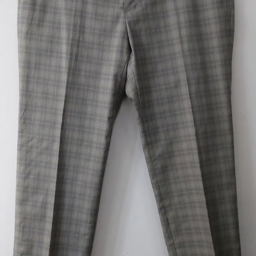 [BUNJANG] Daks Golf Men's 34" Olive Green Check Wool-Blend Stretch Slacks / 닥스 골프 34 면-폴리혼방 체크 슬랙스/바지. OV. A.