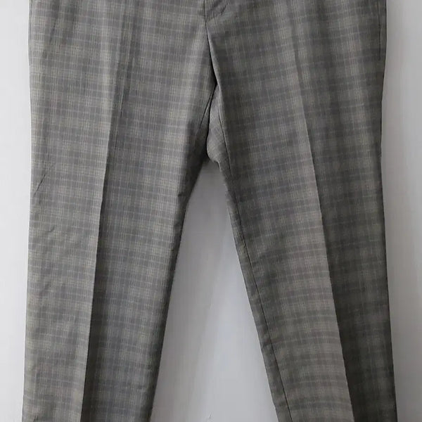 [BUNJANG] Daks Golf Men's 34" Olive Green Check Wool-Blend Stretch Slacks / 닥스 골프 34 면-폴리혼방 체크 슬랙스/바지. OV. A.