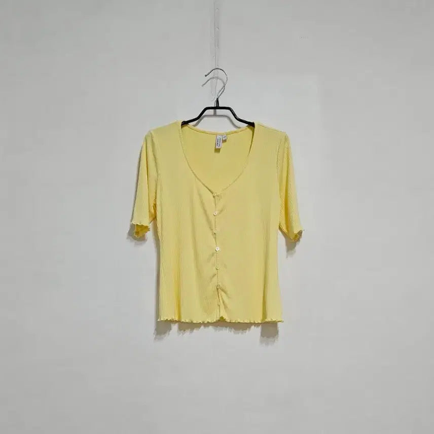 [BUNJANG] And Other Stories Yellow Viscose Blend Ribbed Knit Top / 앤아더스토리즈 니트탑