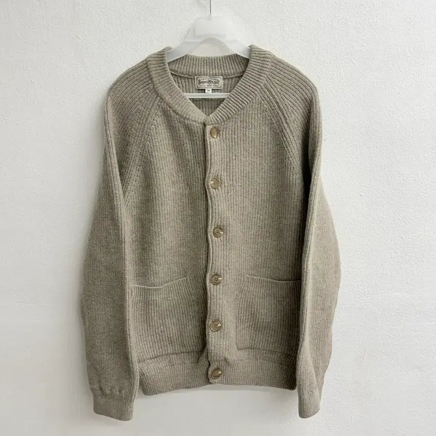 [BUNJANG] Boogie Holiday Wool Button Cardigan Beige M / 부기홀리데이 울 버튼 베이지 가디건 M