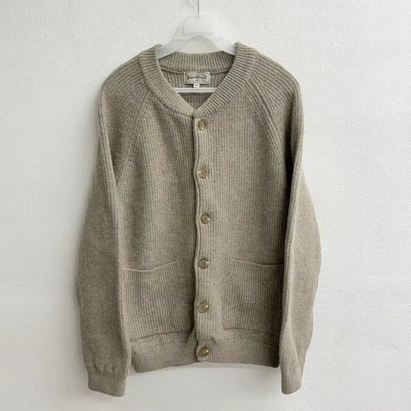 [BUNJANG] Boogie Holiday Wool Button Cardigan Beige M / 부기홀리데이 울 버튼 베이지 가디건 M
