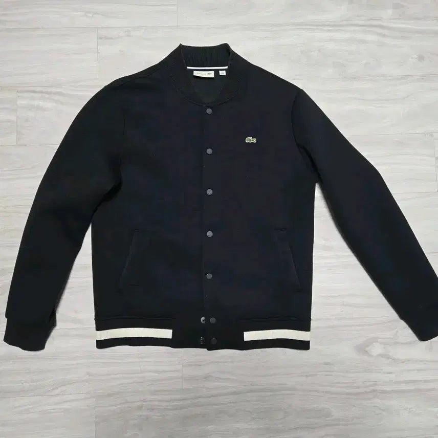 [BUNJANG] Lacoste Black Stadium Jacket / 라코스테 블랙  자켓