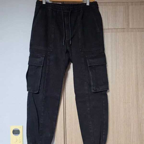 [BUNJANG] Juun.J Black Denim Cargo Jogger Pants / 준지 블랙데님(흑청) 카고 조거팬츠