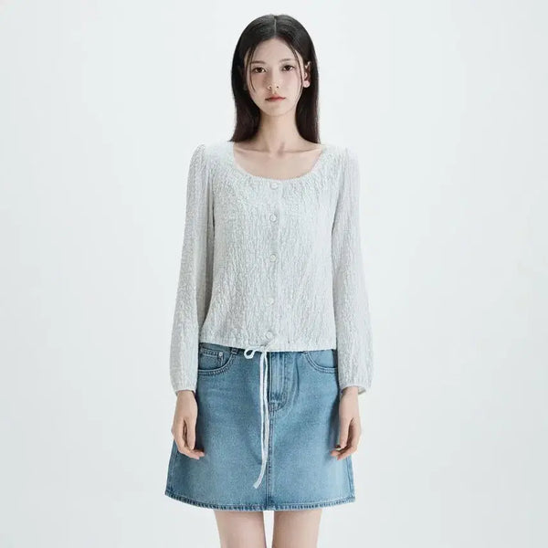 [BUNJANG] MIXXO Cardigan Blouse / # 미쏘 MIXXO 가디건형 블라우스_MIWBLF804G