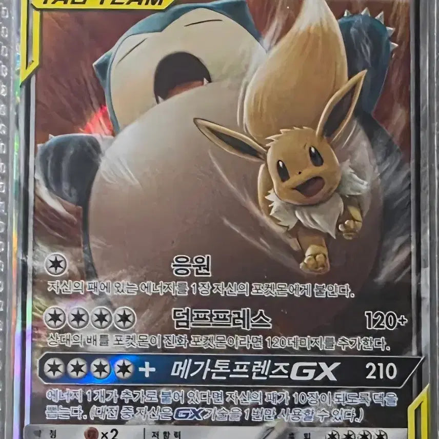 [BUNJANG] Pokémon Card Eevee & Snorlax GX Tag Team / 포켓몬카드 이브이&잠만보 GX 태그팀