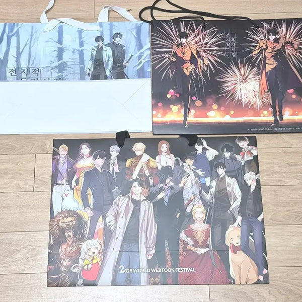 [BUNJANG] Omniscient Reader's Viewpoint Shopping Bags (Alber Pop-up, Yeonnam Pop-up, World Webtoon Festival) / 전지적 독자 시점 전독시 연남 팝업 알베르 월웹페 김독자, 유중혁 쇼핑백