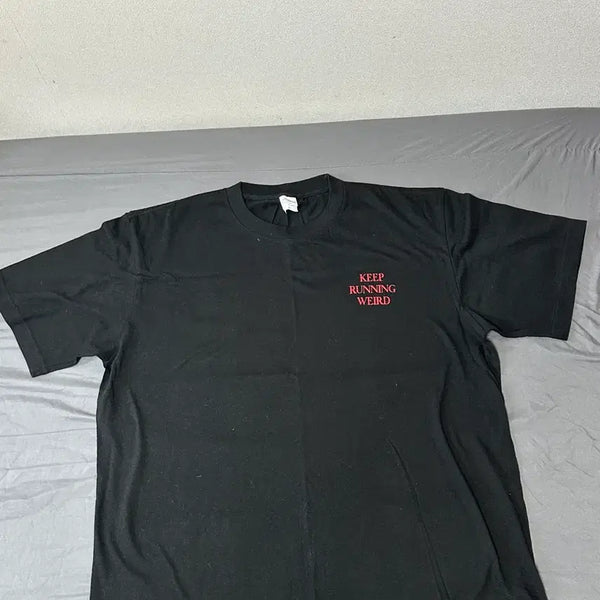 [BUNJANG] KEEP RUNNING WEIRD Black T-shirt L Size / KEEP RUNNING WEIRD 검정 반팔티 L사이즈