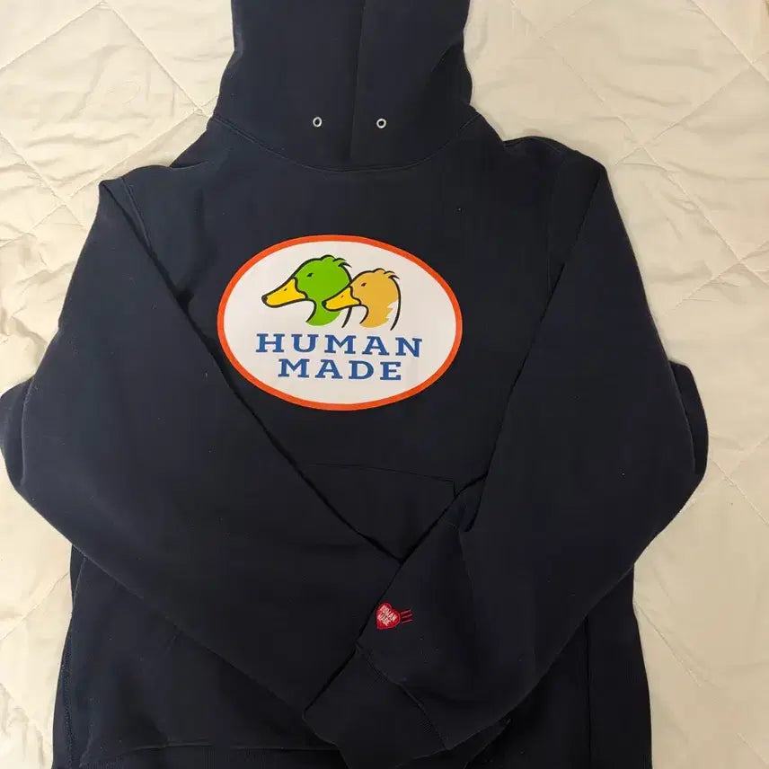 [BUNJANG] Human Made Heavyweight Navy Hoodie / 휴먼메이드 헤비웨이트 네이비 후드티