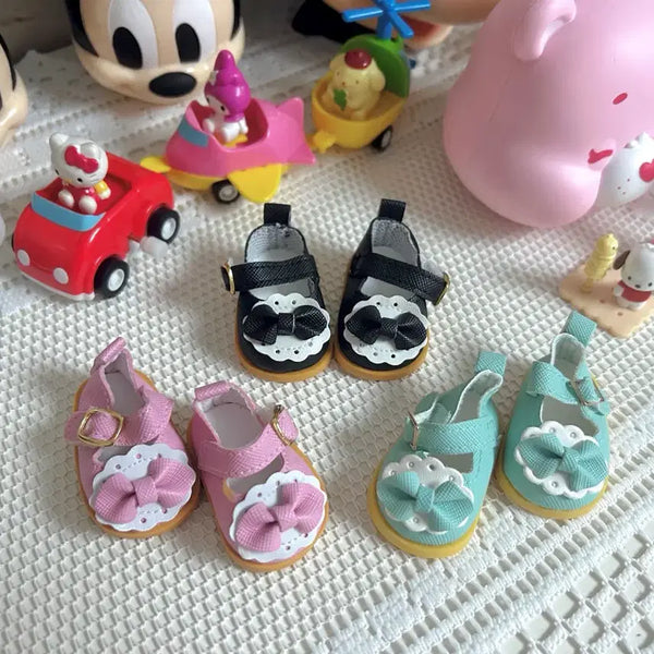 [BUNJANG] Doll Miniature Shoes Lace Ribbon Flats / 인형꾸미기 미니어처슈즈 레이스리본단화 인형신발