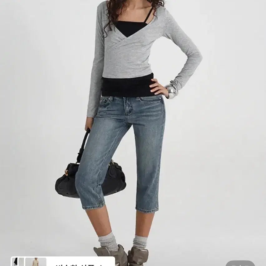 [BUNJANG] Black Up Vintage Capri Jeans / 블랙업 빈티지 카프리