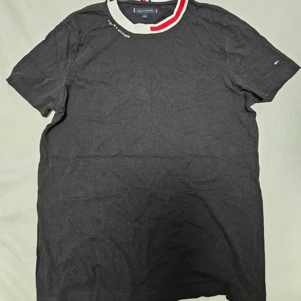 [BUNJANG] Tommy Hilfiger Black Short Sleeve T-Shirt / 타미힐피거 반팔 티셔츠 블랙