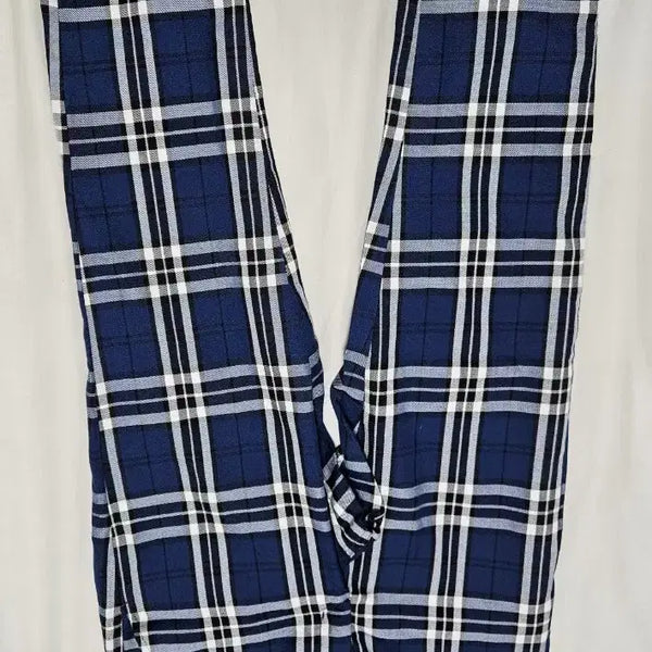 [BUNJANG] Navy Checkered Trousers / 체크무늬 바지 남색 재팬