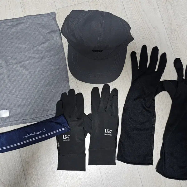 [BUNJANG] UV Protection Glove, Hat, Neck Warmer, and Cool Scarf Set / UV차단 장갑 모자 넥워머 쿨스카프세트