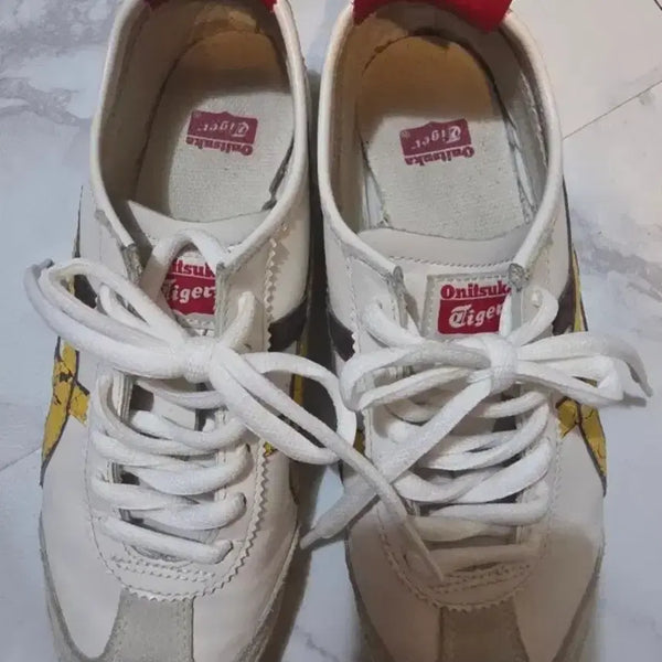 [BUNJANG] Onitsuka Tiger Mexico 66 Sneakers White/Yellow / 오니츠카타이거 멕시코66.    235.  상태. 좋아요