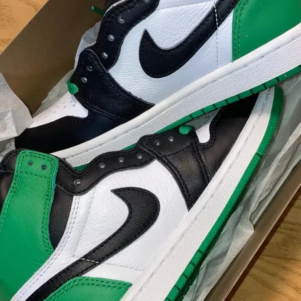 [BUNJANG] Air Jordan 1 Retro High OG 'Black Lucky Green' Sneakers / 조던1 레트로 하이 OG 블랙앤럭키그린