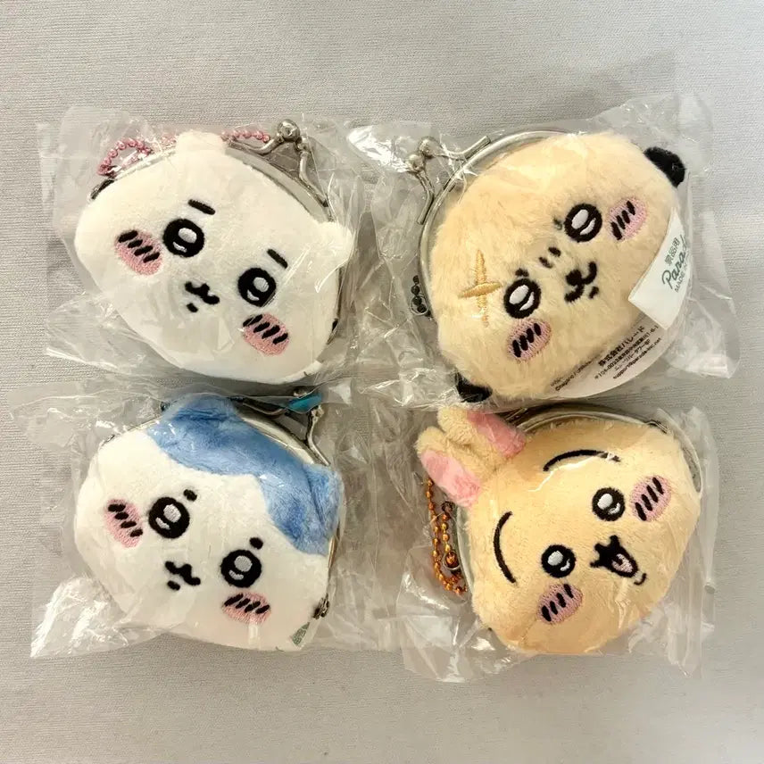[BUNJANG] Cheeky Animals Mini Coin Purse Keychain (Chiikawa, Racco, Hachiware, Usagi) / 먼작귀 미니 동전지갑 인형 키링 - 치이카와, 랏코, 하치와레, 우사기