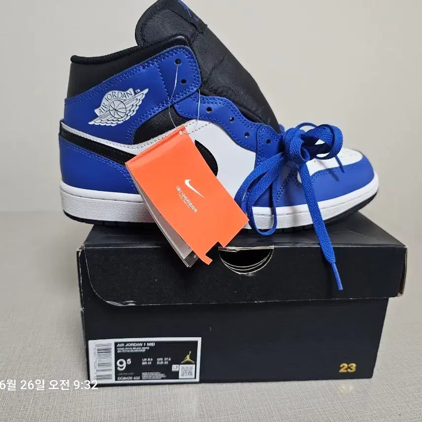 [BUNJANG] Nike Air Jordan 1 Mid Royal Black/White (275mm) Unused New / 나이키 에어 조던 1 미드 로얄 블랙화이트 275 미사용 새상품이에요