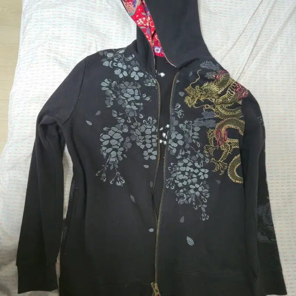 [BUNJANG] Vintage Sukajan Style Zip-Up Hoodie / 빈티지 스카잔 후드집업