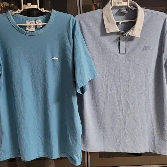 [BUNJANG] Adidas Short Sleeve T-Shirt & New Balance Polo Shirt (Size L) / 아디다스 반팔 티셔츠 / 뉴발란스 폴로셔츠 105