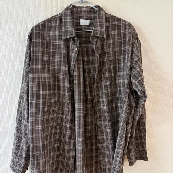 [BUNJANG] ASPE Core Check Shirt Brown L / 애습 코어 체크 셔츠 브라운 L사이즈