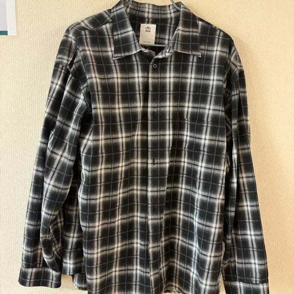 [BUNJANG] Polilter Flannel Shirt Black Size 2 / 폴리테루 플란넬 셔츠 블랙 2사이즈