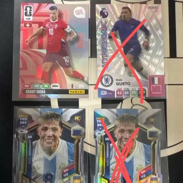 [BUNJANG] Panini Adrenalyn Enzo, Guisto, Xhaka Bundle Set Trading Cards / 파니니 아드레날린 엔조, 귀스토, 자카 4종 일괄 판매합니다.