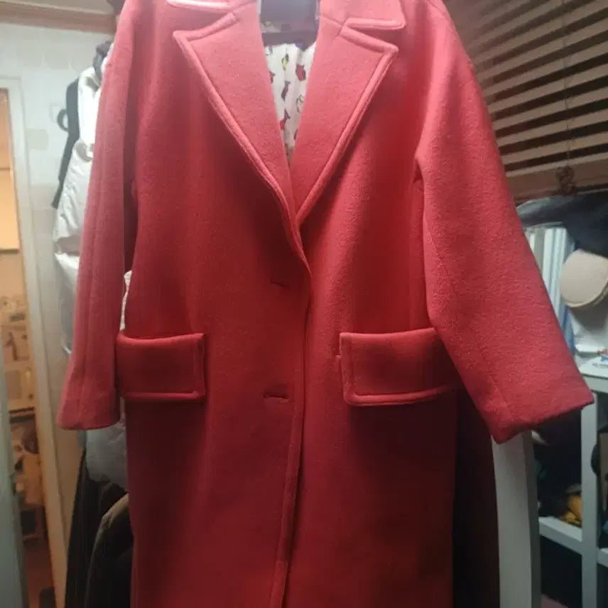 [BUNJANG] Lucky Chouette Coral Cashmere Blend Coat Size 36 / 럭키슈에뜨 코랄 코트 36사이즈