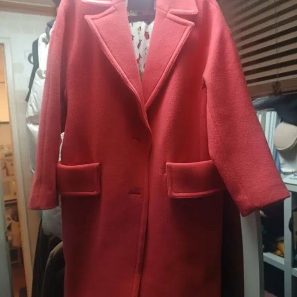 [BUNJANG] Lucky Chouette Coral Cashmere Blend Coat Size 36 / 럭키슈에뜨 코랄 코트 36사이즈