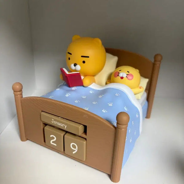 [BUNJANG] Kakao Friends Ryan & Chun-sik Calendar Figure Set / 카카오프렌즈 라이언,춘식이 달력 피규어
