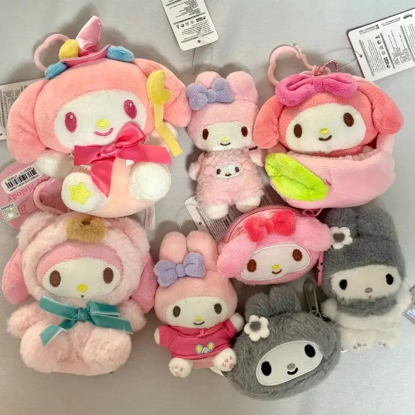 [BUNJANG] Sanrio My Melody Plush Keychain Bundle (New) / 일괄) 산리오 정품 마이멜로디 마멜 인형 키링 (새상품)