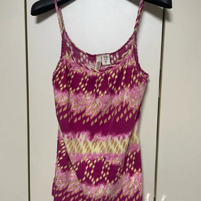 [BUNJANG] ROUTE 66 Pink Pattern Tank Top (M) / ROUTE 66 핑크 패턴 나시 M