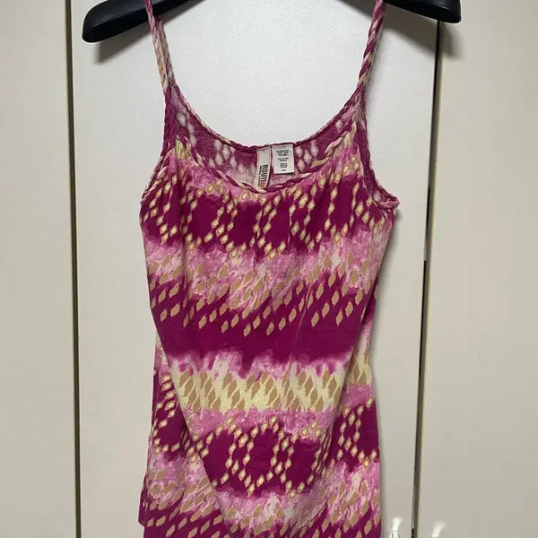 [BUNJANG] ROUTE 66 Pink Pattern Tank Top (M) / ROUTE 66 핑크 패턴 나시 M