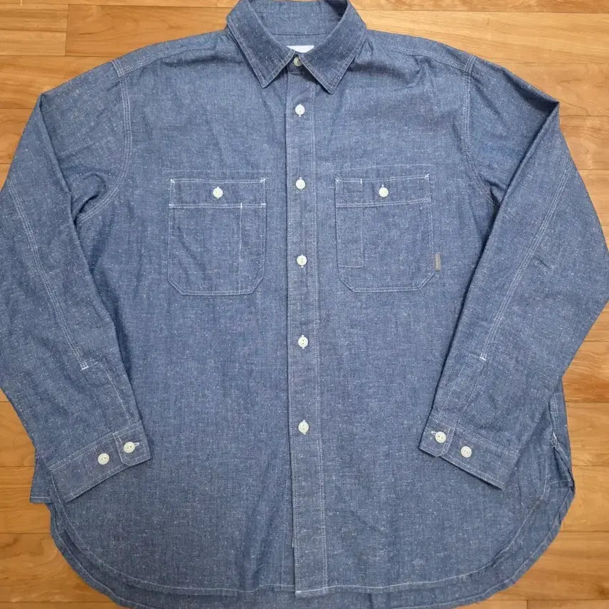 [BUNJANG] Espionage Chambray Work Shirt Japan Fabric Size M / 에스피오나지 샴브레이 워크셔츠 (제팬 페브릭) M 사이즈