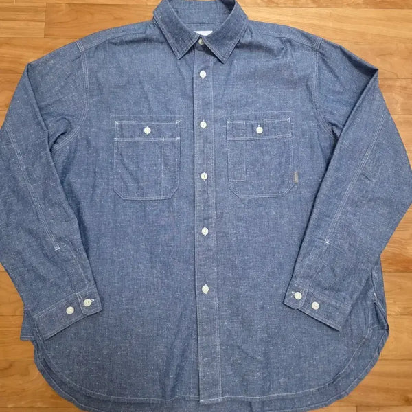 [BUNJANG] Espionage Chambray Work Shirt Japan Fabric Size M / 에스피오나지 샴브레이 워크셔츠 (제팬 페브릭) M 사이즈