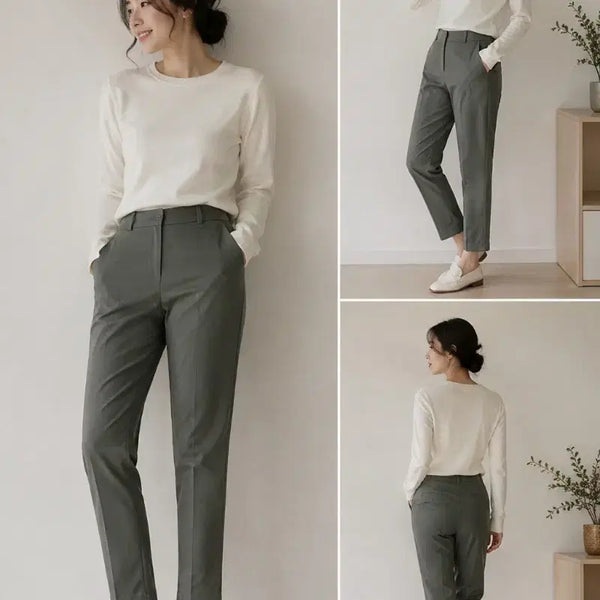 [BUNJANG] JENNU So Yi-hyun Khaki Slacks - Size 66 / (새상품)청담동 JENNU 소이현바지 새미정장 카키슬랙스 66