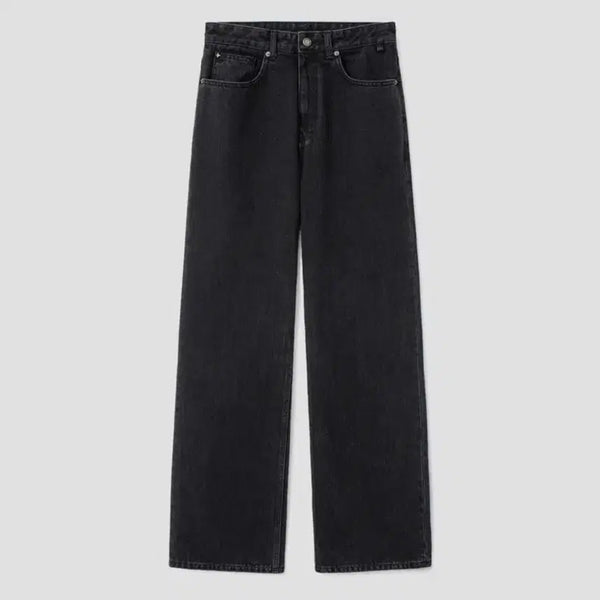 [BUNJANG] Belliere Mid Wide Washed Black Jeans 30x32 / 벨리에/미드와이드 워시드블랙/30x32