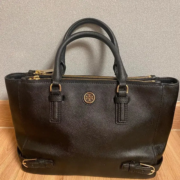 [BUNJANG] Tory Burch Black Leather Tote Bag / 토리버치 블랙 토트백