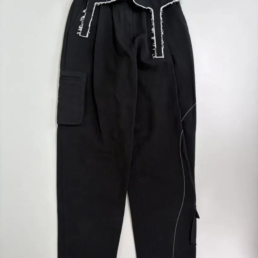 [BUNJANG] Matinkim Black Cotton Block Trousers / [정품/새상품] 마뗑킴 블랙 코튼 블록 트라우저