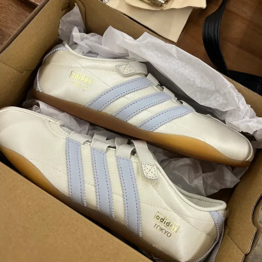 [BUNJANG] Adidas Tokyo Mary Jane White/Blue / 아디다스 도쿄 메리제인 화이트블루 245->250 사이즈 판매 or교환