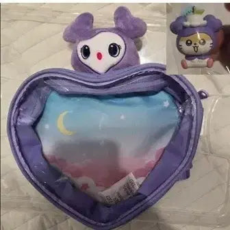 [BUNJANG] Twice Sana Loveliesaburi Heart Bag & Sanrio Collaboration Keyring Set / 트와이스 twice 라부리 사부리 사나 하트백, 산리오 콜라보키링 세트
