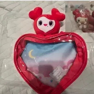 [BUNJANG] Twice Chaeyoung Sanrio Collaboration Heart Bag & Keyring Set / 트와이스 twice 라부리 챙부리 채영 하트백, 산리오 콜라보키링 세트