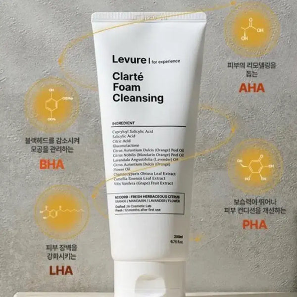 [BUNJANG] Leveur Clarte 4HA Gentle Acidic Foam Cleanser / 새상품 BHA, PHA, AHA 르비르 클라르떼 4HA 약산성 폼클렌징