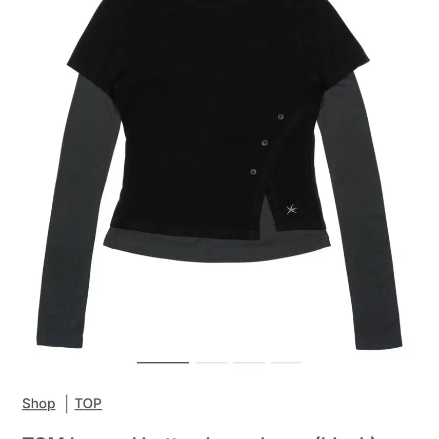 [BUNJANG] The Coldest Moment Layered Button Long Sleeve M / 더콜디스트모먼트 layered button long sleeve M