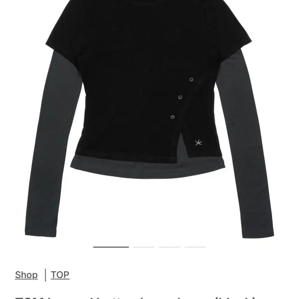 [BUNJANG] The Coldest Moment Layered Button Long Sleeve M / 더콜디스트모먼트 layered button long sleeve M