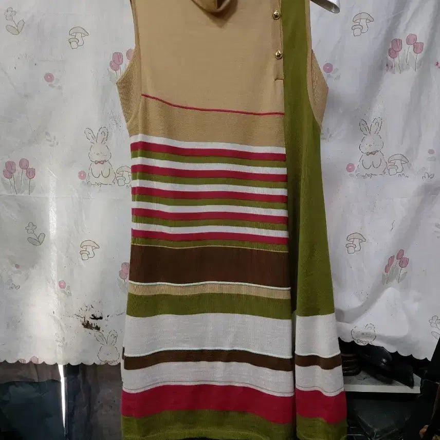 [BUNJANG] Benetton Wool Sleeveless Knit Maxi Dress / Long Vest / 베네통   울~~   니트   민소매  원피스  /  롱  베스트