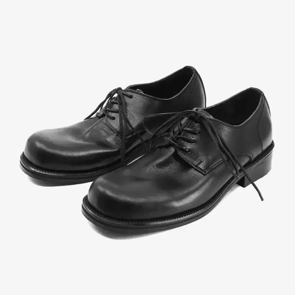 [BUNJANG] Yase Wood Horsehide Derby Shoes Black / [야세] 우든 홀스하이드 더비 슈즈 블랙(275)