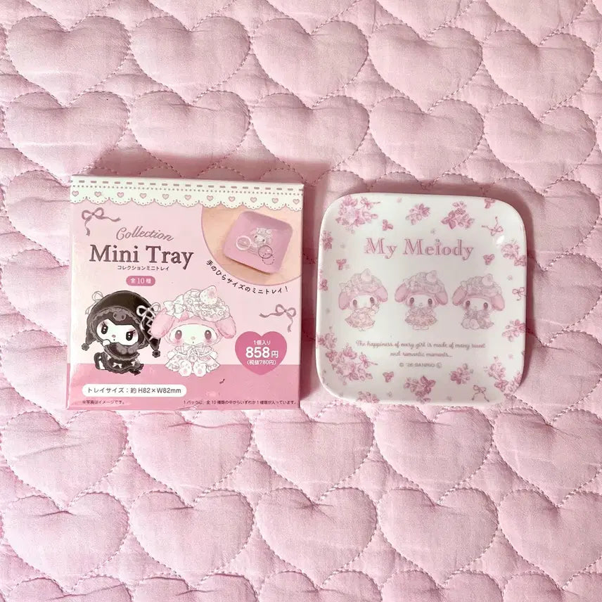 [BUNJANG] Sanrio My Melody Shiroichigo Teatime Mini Tray / 산리오 마이멜로디 하얀딸기 시로이치고 티타임 미니 트레이