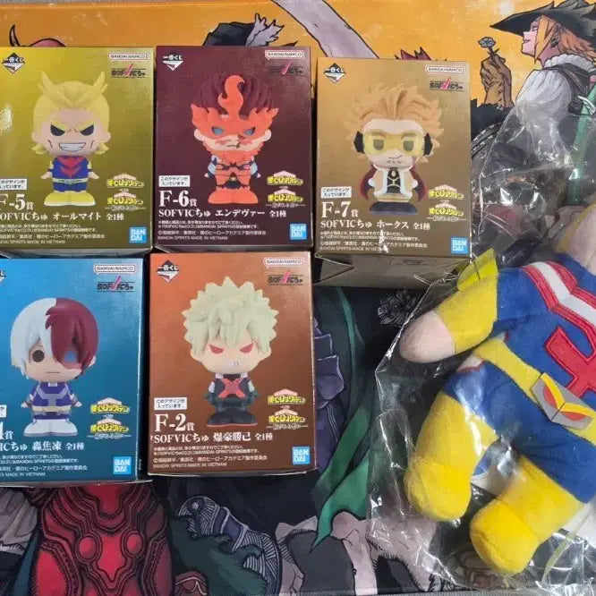 [BUNJANG] My Hero Academia Soft Vinyl Figure Full Set + All Might Doll / 나히아소프비풀셋+올마E상인형