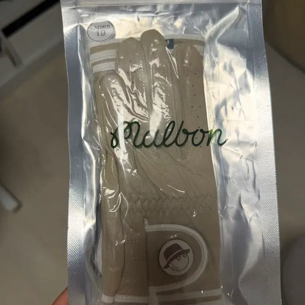 [BUNJANG] Malbon Women's Golf Glove Size 19 Beige / 말본 여성 골프장갑 19호 베이지